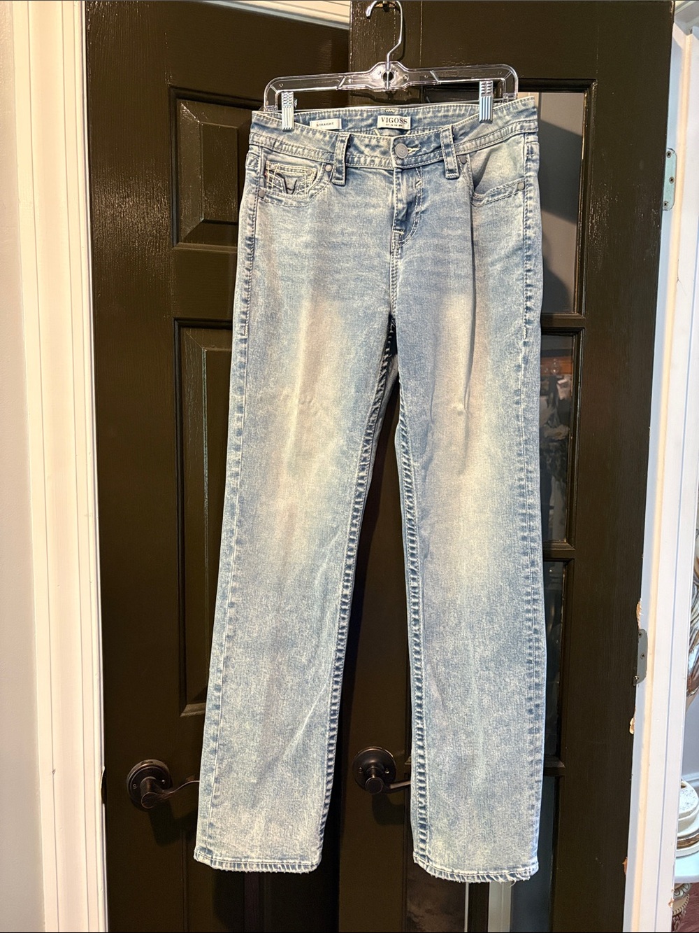 Vigoss Women's Light Blue Straight Leg Jeans